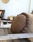 ROUND WITH POM POMS - MEDIUM | COFFEE-The Andes Project