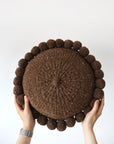 ROUND WITH POM POMS - MEDIUM | COFFEE-The Andes Project