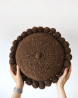 ROUND WITH POM POMS - MEDIUM | COFFEE-The Andes Project