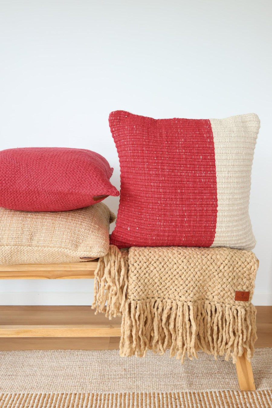 NORTE ORIGINAL SQUARE TELAR THREAD - LARGE | RED & NATURAL-The Andes Project
