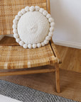 ROUND WITH POM POMS - MEDIUM