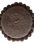 ROUND WITH POM POMS - MEDIUM | COFFEE-The Andes Project