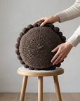 ROUND WITH POM POMS - MEDIUM