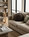 ROUND WITH POM POMS - MEDIUM