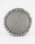 ROUND WITH POM POMS - MEDIUM
