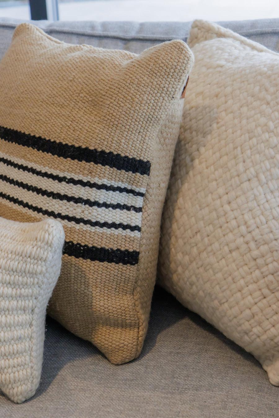 SENDEROS #3 SQUARE - LARGE | SAND, BLACK AND NATURAL-The Andes Project