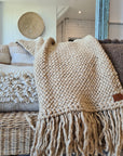 PACHA THROW - MEDIUM | SAND COLOUR-The Andes Project