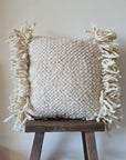 ORIGINAL SQUARE THICK THREAD WITH FRINGES - LARGE | NATURAL-The Andes Project
