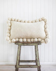 LUMBAR WITH POM POMS - NATURAL-The Andes Project