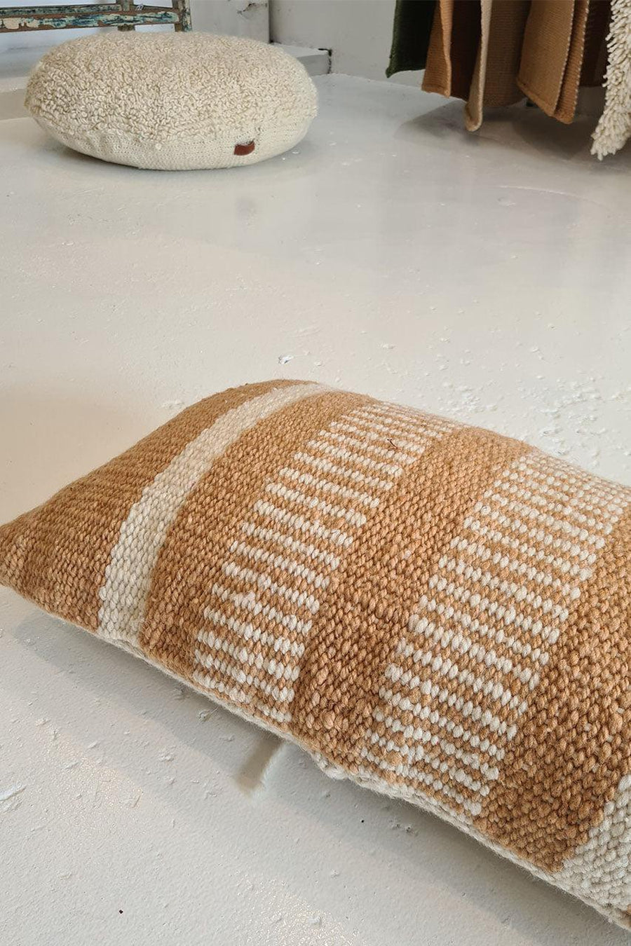 VALLE CUSHIONS - STYLE 1 - LUMBAR | CAMEL AND NATURAL-The Andes Project