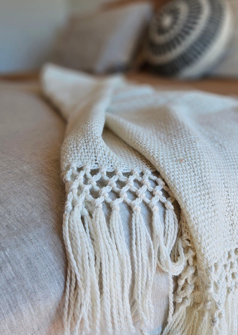 PUNA LLAMA THROW - SMALL | NATURAL COLOUR-The Andes Project