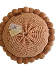 ROUND WITH POM POMS - MEDIUM | DUSTY PINK-The Andes Project