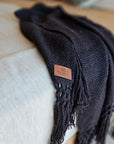 PUNA LLAMA THROW - SMALL | BLACK COLOUR-The Andes Project