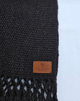 PUNA LLAMA THROW - SMALL | BLACK COLOUR-The Andes Project