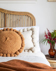 ROUND WITH POM POMS - MEDIUM | CAMEL-The Andes Project