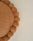 ROUND WITH POM POMS - MEDIUM | DUSTY PINK-The Andes Project