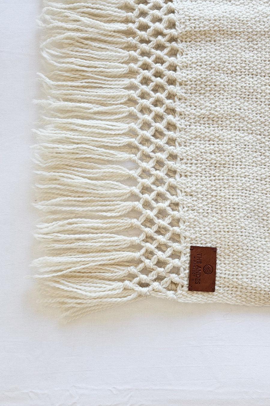 PUNA LLAMA THROW - SMALL | NATURAL COLOUR-The Andes Project