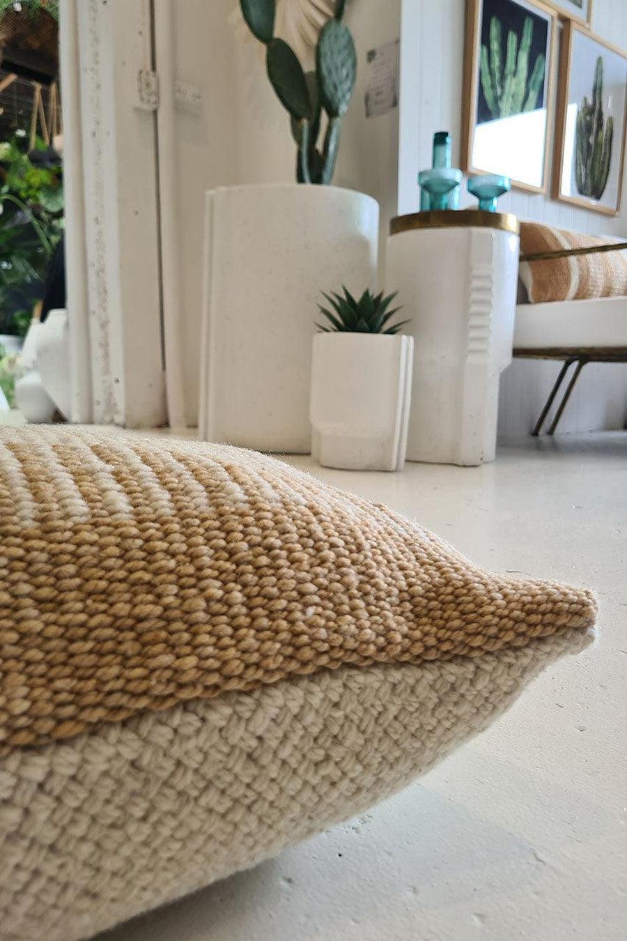 VALLE CUSHION - STYLE 2 - XL LUMBAR | SAND AND NATURAL-The Andes Project