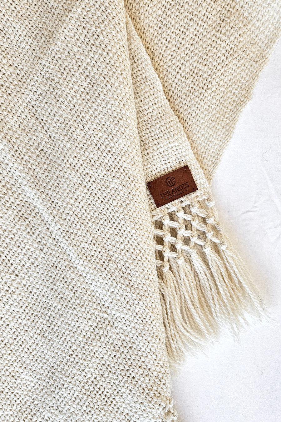 PUNA LLAMA THROW - SMALL | NATURAL COLOUR-The Andes Project