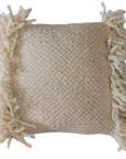 ORIGINAL SQUARE THICK THREAD WITH FRINGES - LARGE | NATURAL-The Andes Project