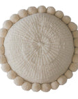 ROUND WITH POM POMS - MEDIUM | NATURAL-The Andes Project