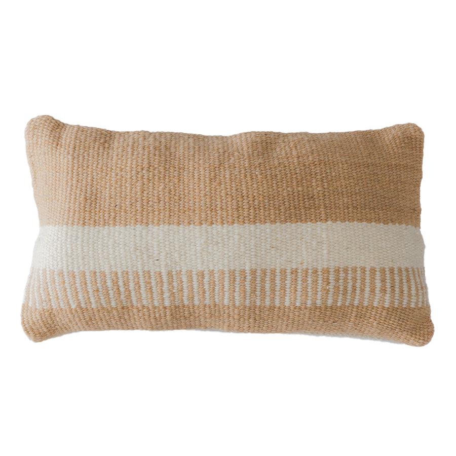 VALLE CUSHION - STYLE 2 - XL LUMBAR | SAND AND NATURAL-The Andes Project