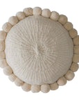 ROUND WITH POM POMS - LARGE | NATURAL-The Andes Project