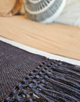 PUNA LLAMA THROW - SMALL | BLACK COLOUR-The Andes Project
