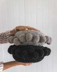 ROUND WITH POM POMS - MEDIUM