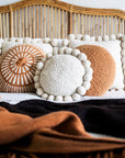 ROUND WITH POM POMS - MEDIUM | NATURAL-The Andes Project