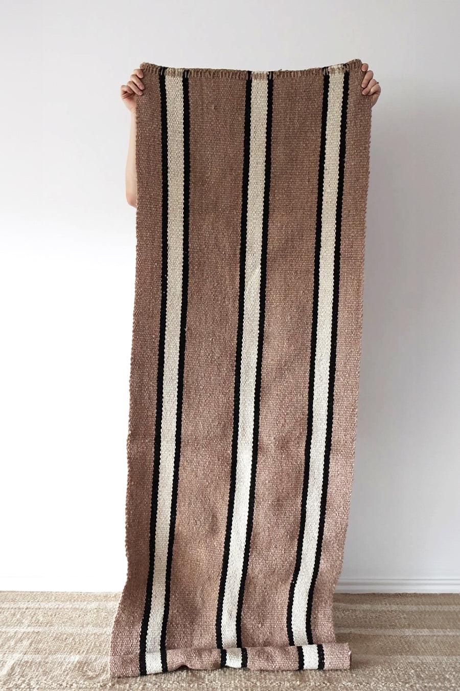 PLENA RUG | RUNNER #12 SAND, BLACK & NATURAL-The Andes Project