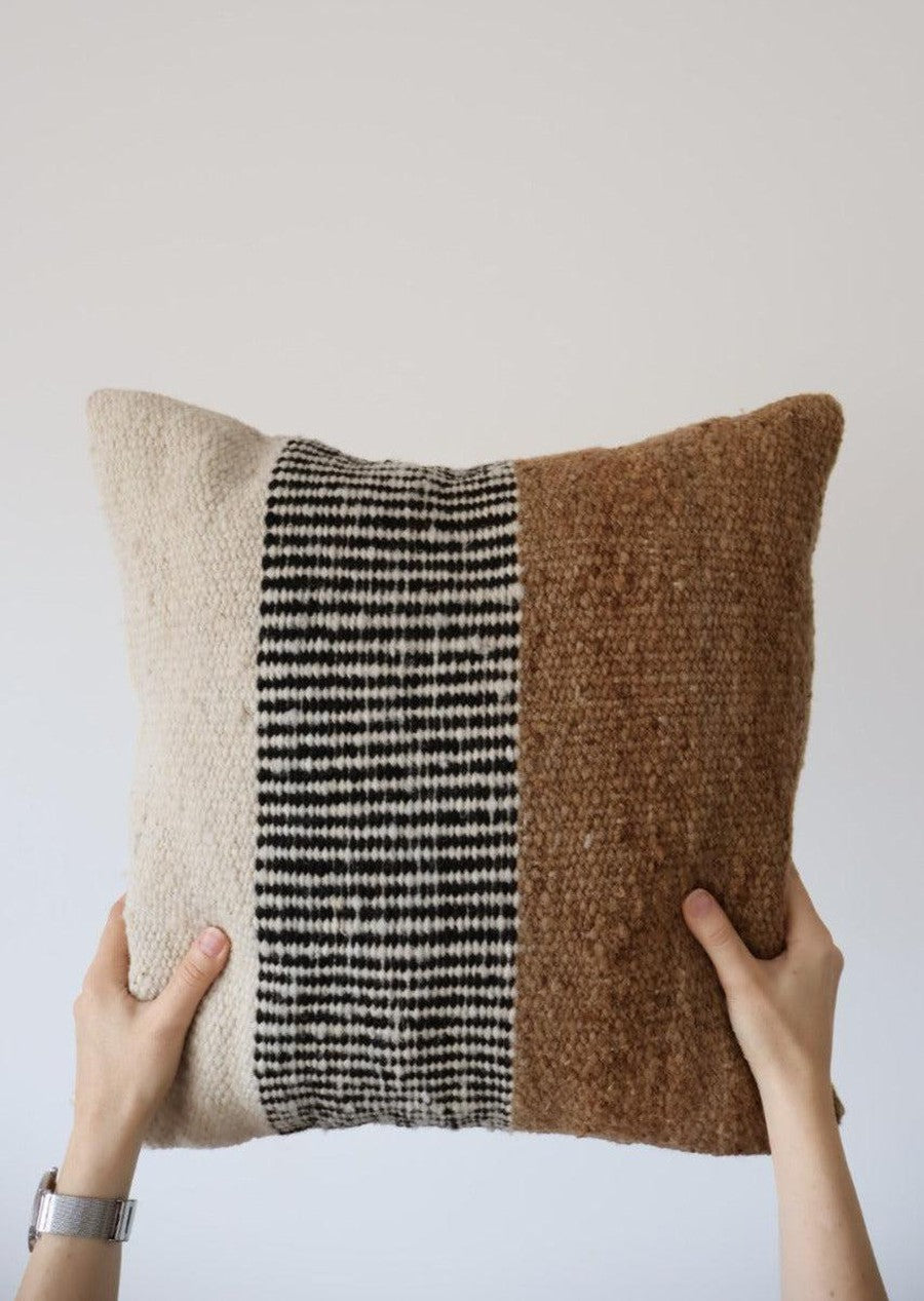 VALLE CUSHIONS - STYLE 3 - LARGE | NATURAL, BLACK AND TOSTADO-The Andes Project