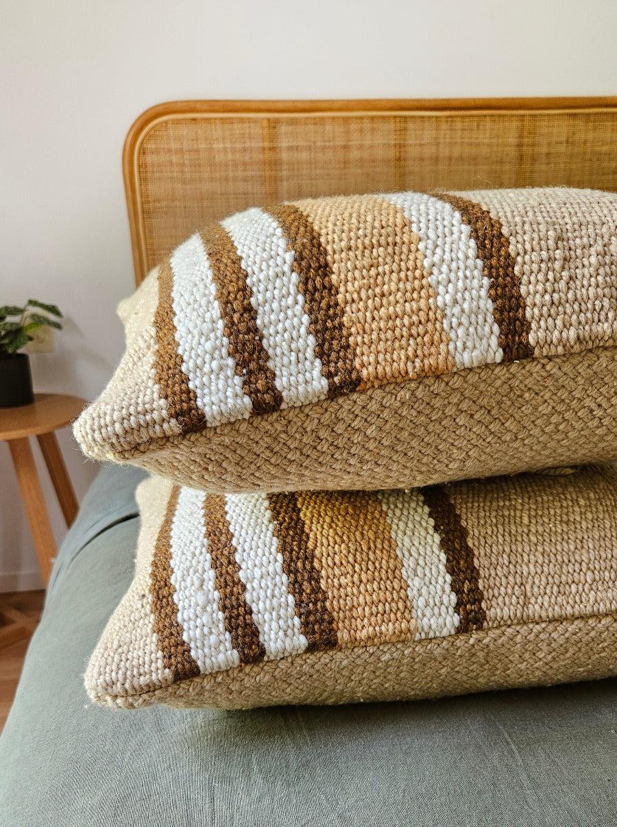SENDEROS #2 SQUARE - LARGE | SAND, CAMEL, NATURAL AND CHOCOLATE-The Andes Project