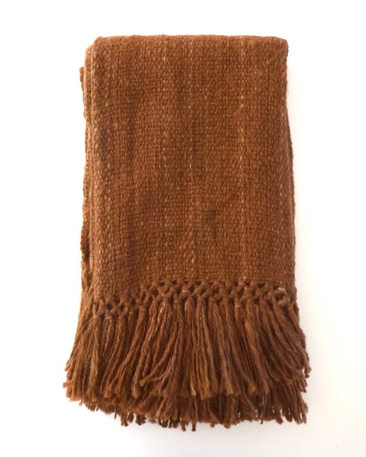 Poncho - 100% Llama wool - Tobacco