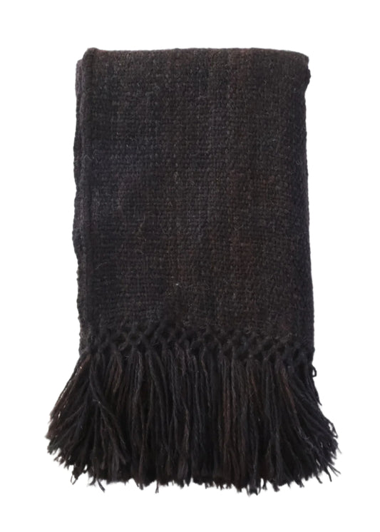 Poncho - 100% Llama wool - Black