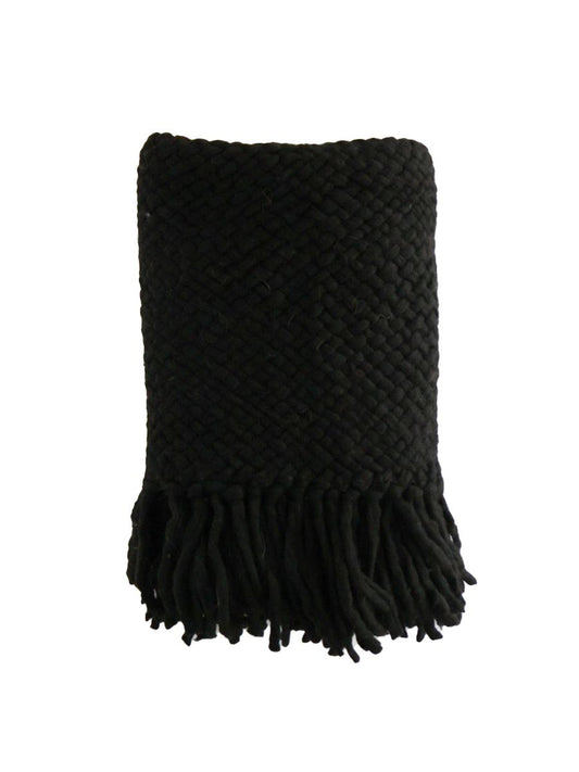 PACHA THROW - MEDIUM | BLACK COLOUR-The Andes Project