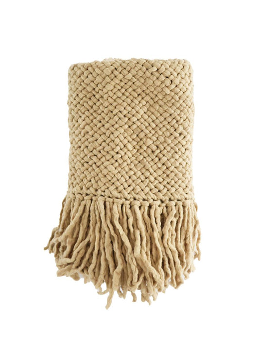 PACHA THROW - MEDIUM | SAND COLOUR-The Andes Project