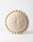 ROUND WITH POM POMS - MEDIUM