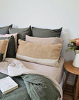 VALLE CUSHION - STYLE 2 - XL LUMBAR | SAND AND NATURAL-The Andes Project
