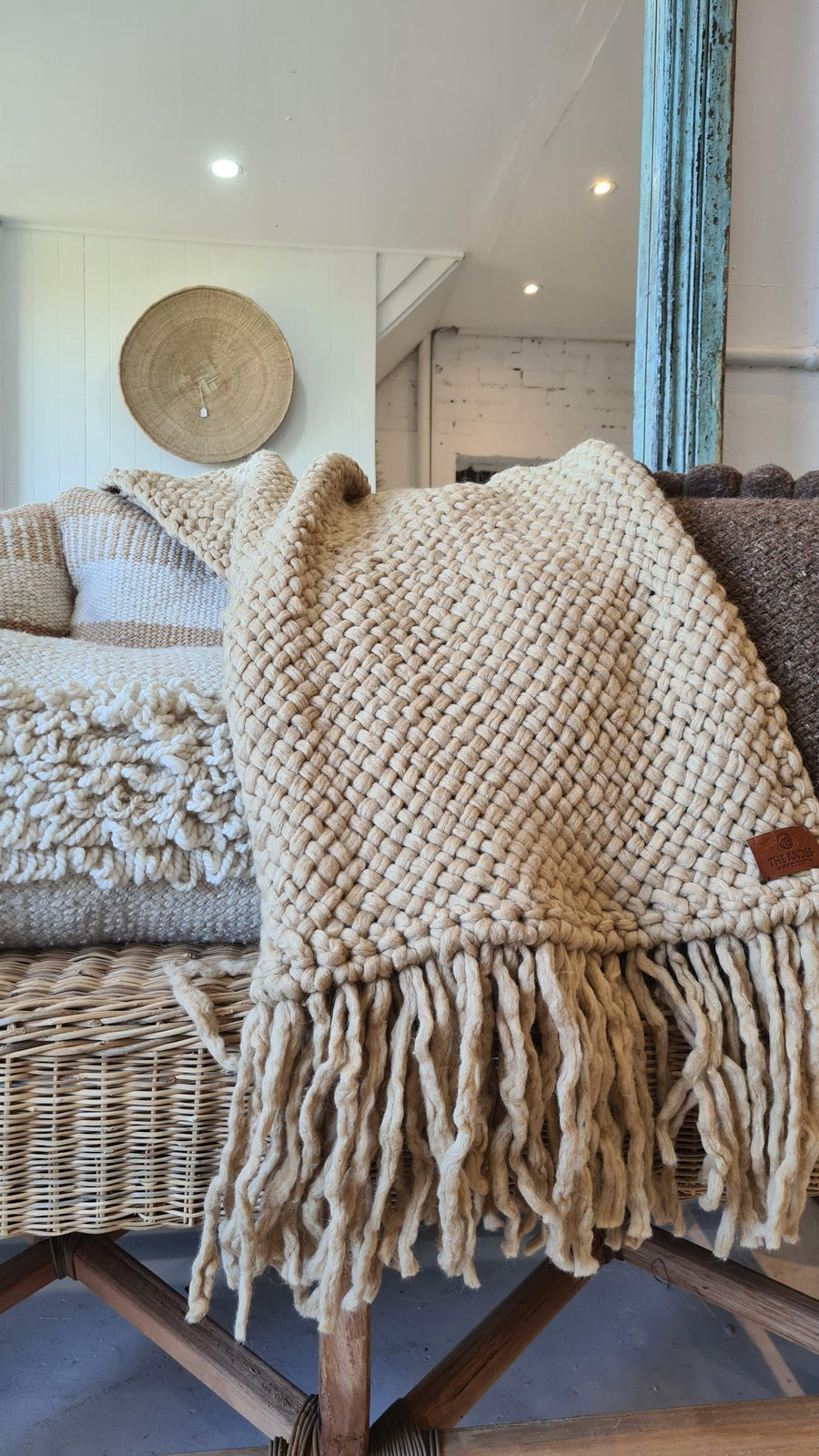 PACHA THROW - MEDIUM | SAND COLOUR-The Andes Project