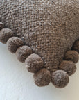 SQUARE WITH POM POMS - MEDIUM | COFFEE-The Andes Project
