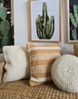 VALLE CUSHIONS - STYLE 1 - LARGE | CAMEL AND NATURAL-The Andes Project