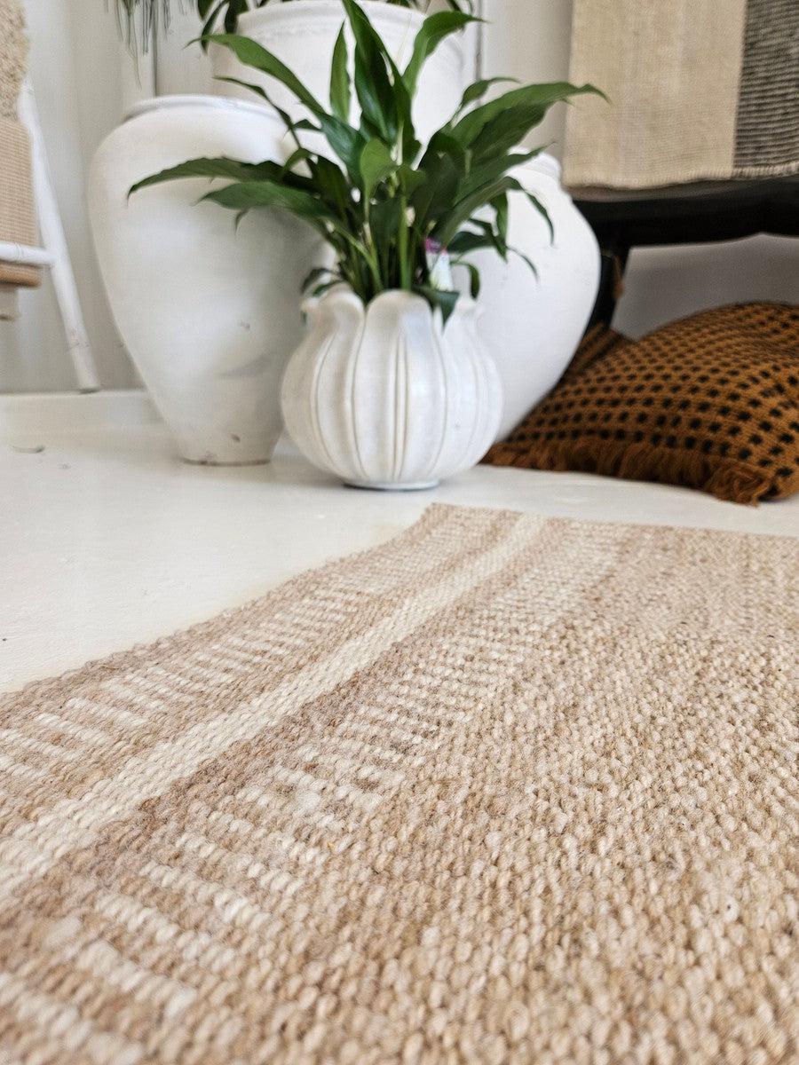 PLENA RUG | RUNNER #4 NATURAL & SAND-The Andes Project