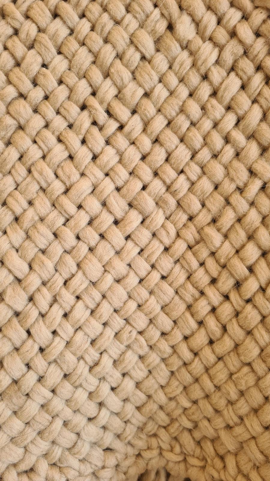 PACHA THROW - MEDIUM | SAND COLOUR-The Andes Project