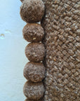 SQUARE WITH POM POMS - LARGE | COFFEE-The Andes Project