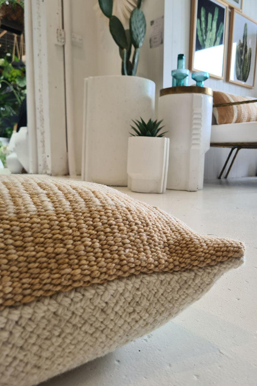 VALLE CUSHIONS - STYLE 2 - LUMBAR | SAND AND NATURAL-The Andes Project