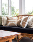 SQUARE WITH POM POMS - MEDIUM | NATURAL-The Andes Project