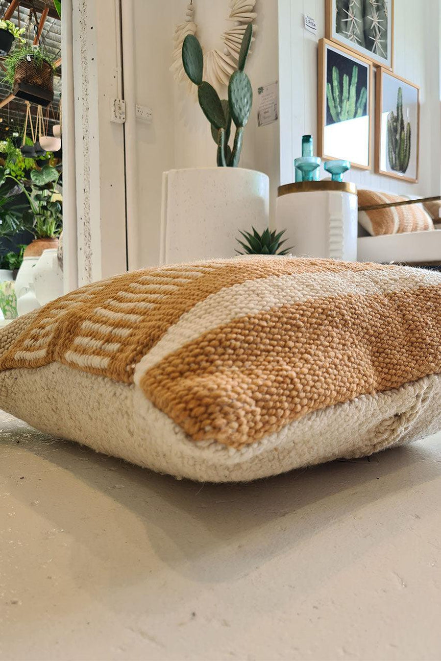 VALLE CUSHIONS - STYLE 1 - LARGE | CAMEL AND NATURAL-The Andes Project
