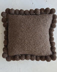 SQUARE WITH POM POMS - MEDIUM | COFFEE-The Andes Project