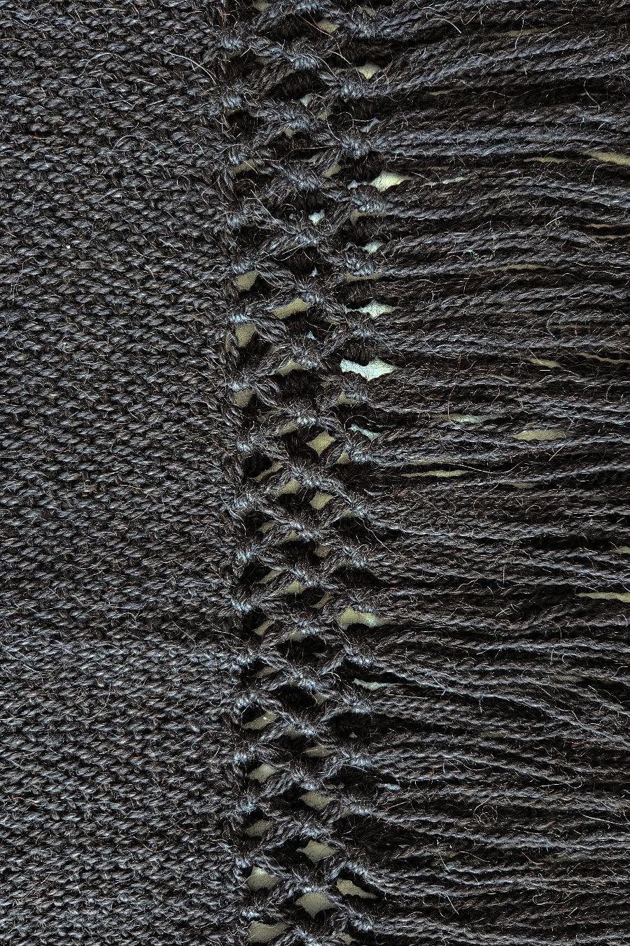 PUNA LLAMA THROW - SMALL | BLACK COLOUR-The Andes Project